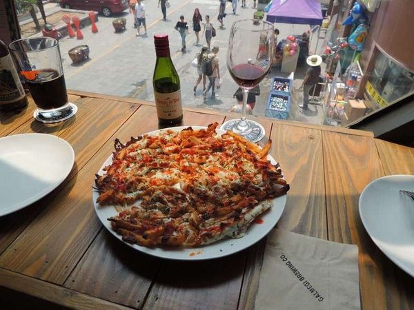 大韓民国 (韓国)・釜山「2016年 船で釜山」の写真：フライドキムチ