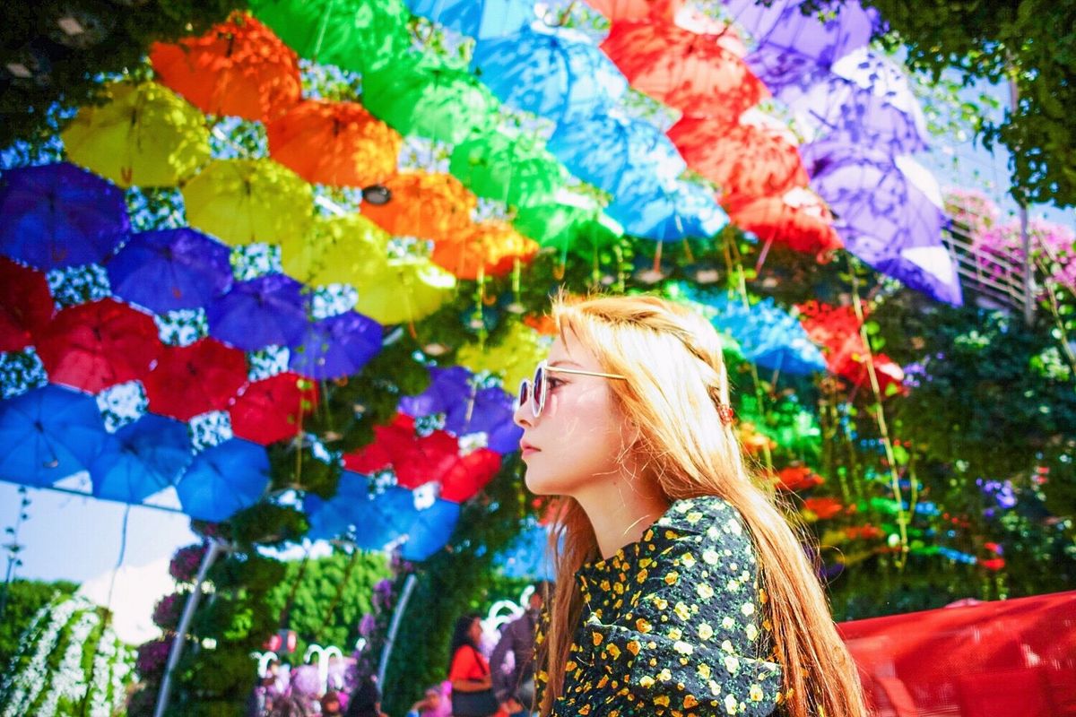 ドバイ奇跡の庭(ミラクルガーデン)です🐶🌈