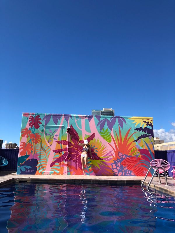 アメリカ(米国)・ハワイ「ハワイでハロウィン」の写真：映えなホテル🐶✨ショアラインホテル✨