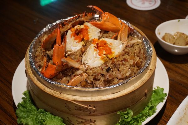 台湾・台北「台湾旅行」の写真：💁‍♀️梅子餐廳の蟹おこわ