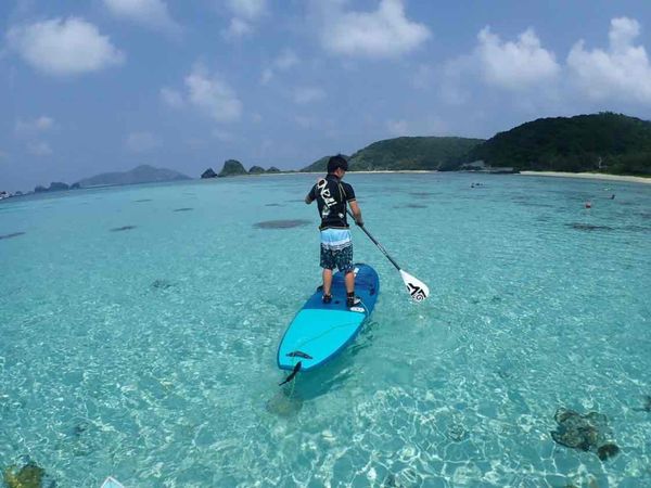 日本・座間味島「沖縄旅行」の写真：フェリーで座間味へ。サップとシュノーケリ...
