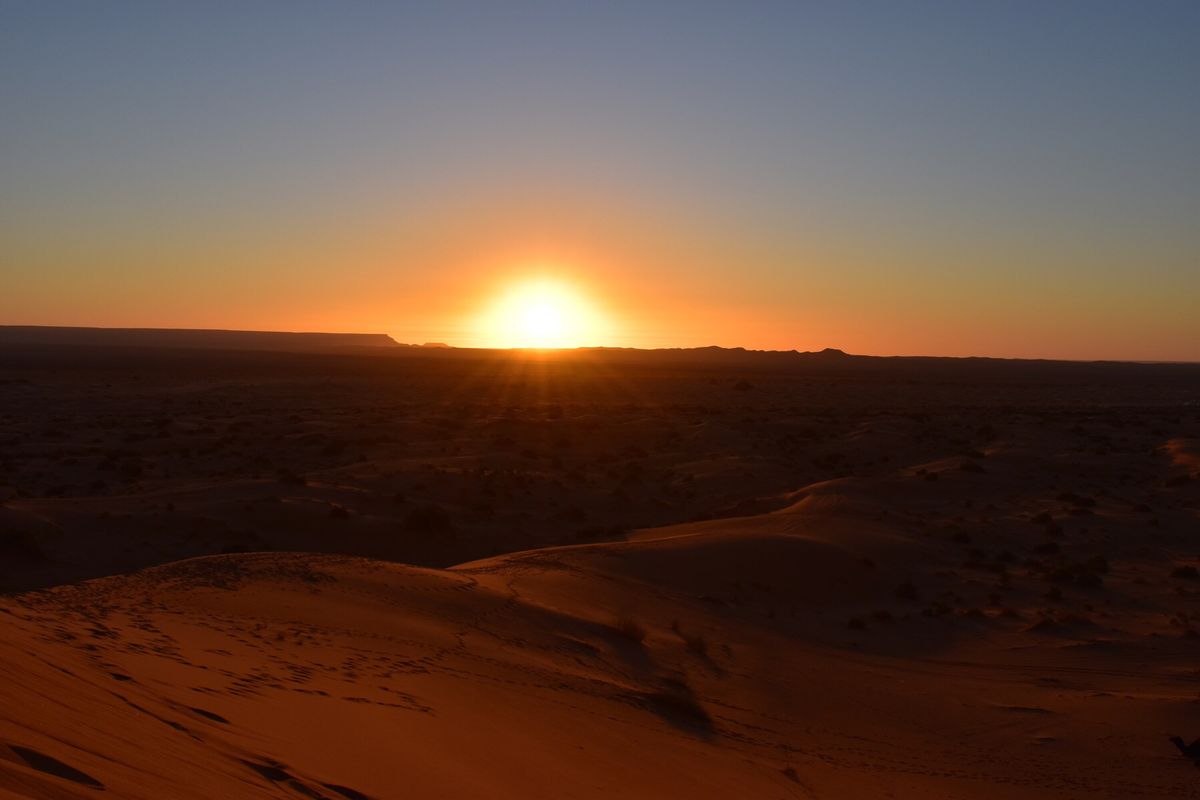 サハラ砂漠🏜でサンセット→砂漠キャンプでカウントダウン→初日の出🐪☆