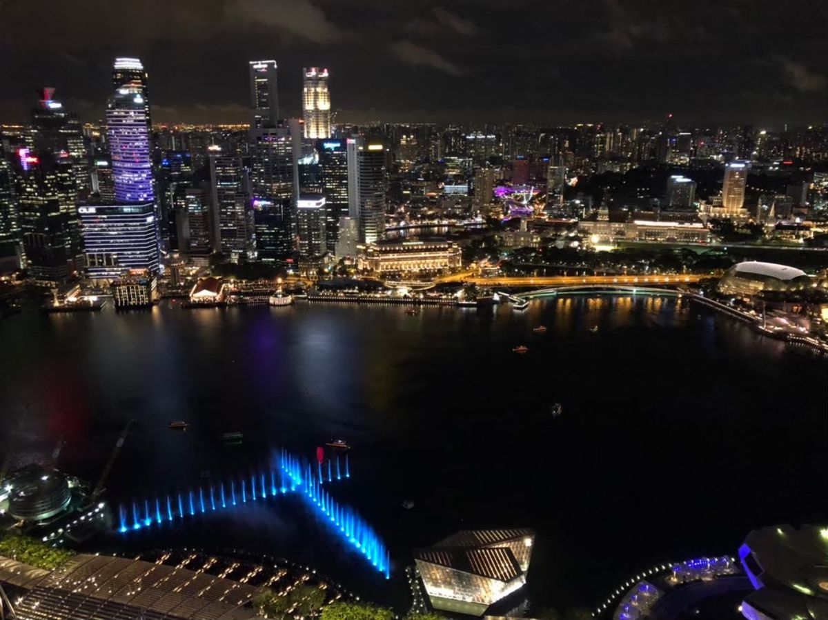 マリーナベイサンズ最上階CELAVIから眺めるショー