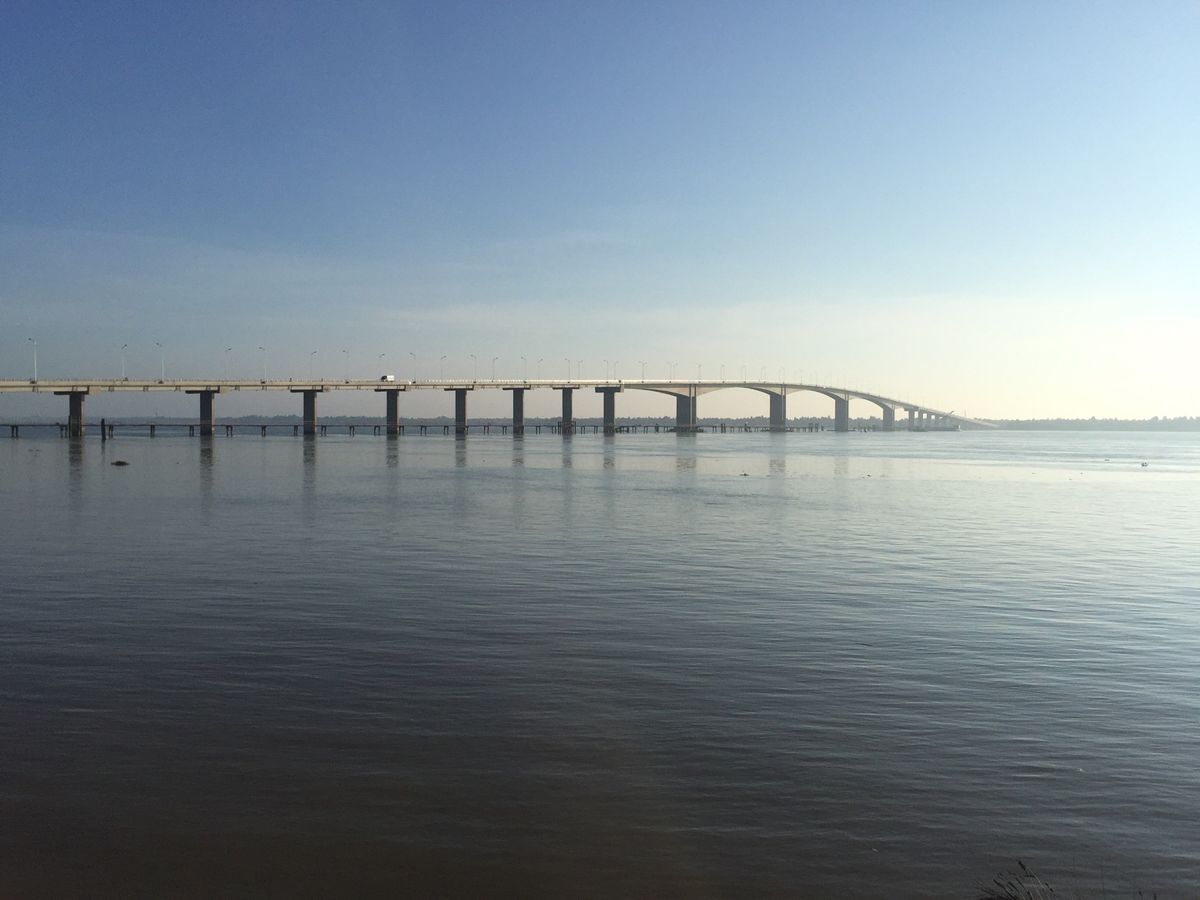 開通半月後のcầu Cổ Chiên。
2015年5月16日に開通。