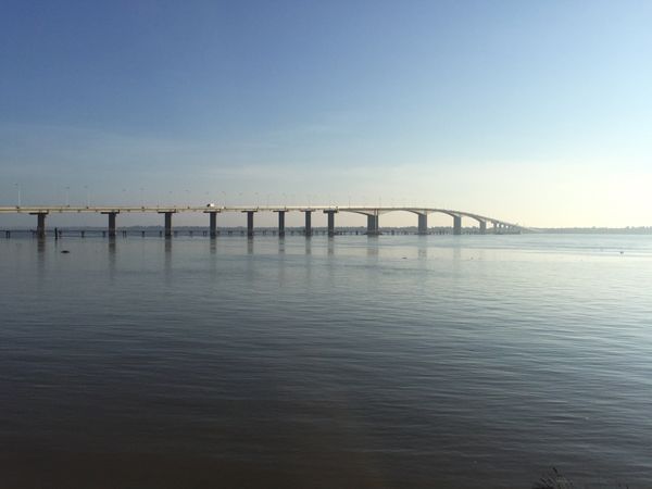 ベトナム「ベトナム」の写真：開通半月後のcầu Cổ Chiên。
...