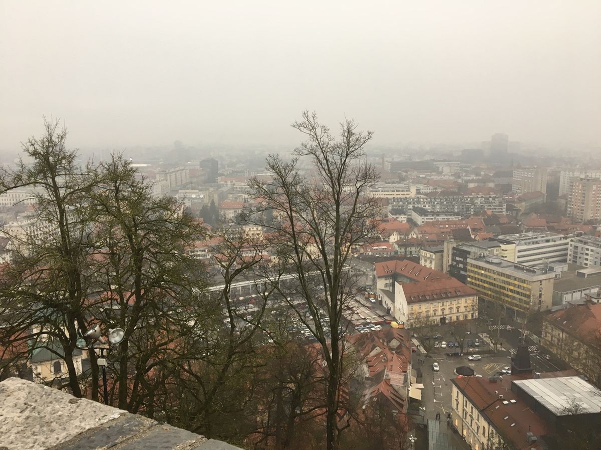 丘の上にあるリュブリャーナ城へ。
曇っていて景色はそんなに。