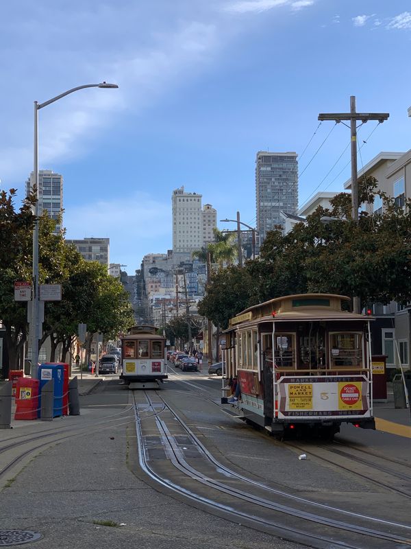 アメリカ(米国)・サンフランシスコ「サンフランシスコ巡り」の写真：帰り、駅への道で。