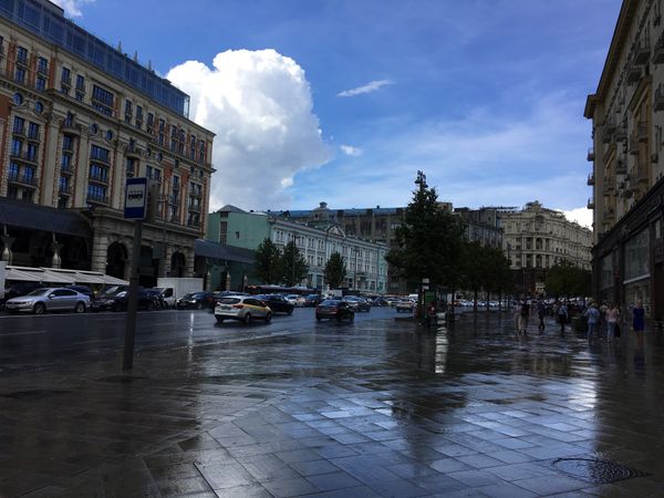 ロシア連邦・モスクワ「モスクワ」の写真：途中、スコールみたいな大雨に降られたけど...