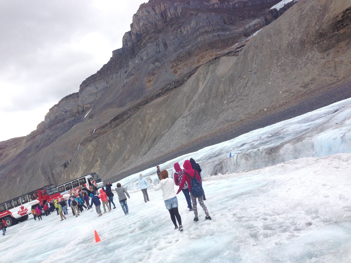 バンフに行った時は氷河ウォッチングにも参加