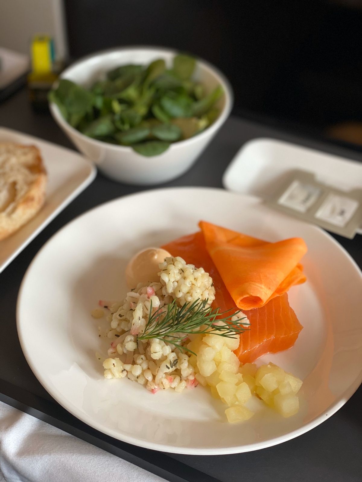 機内食。スイス旅行終了です！