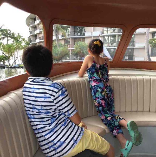 アメリカ(米国)・マウナケア「2018 大好きbigisland❤️ ハワイ島家族旅行」の写真：ヒルトンワイコロアビレッジ内には電車と船...