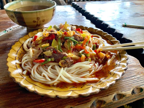 中国・新疆ウイグル自治区「中国 〜新疆ウイグル自治区の旅〜」の写真：ご飯はどれも美味しかった😋
どんぶり鉢い...