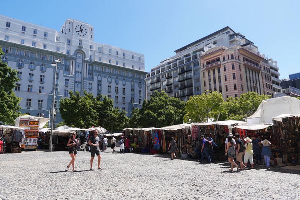 南アフリカ・Cape Town「南部アフリカ旅(南アフリカ)」の写真：ケープタウンのダウンタウン。
そんなに危...