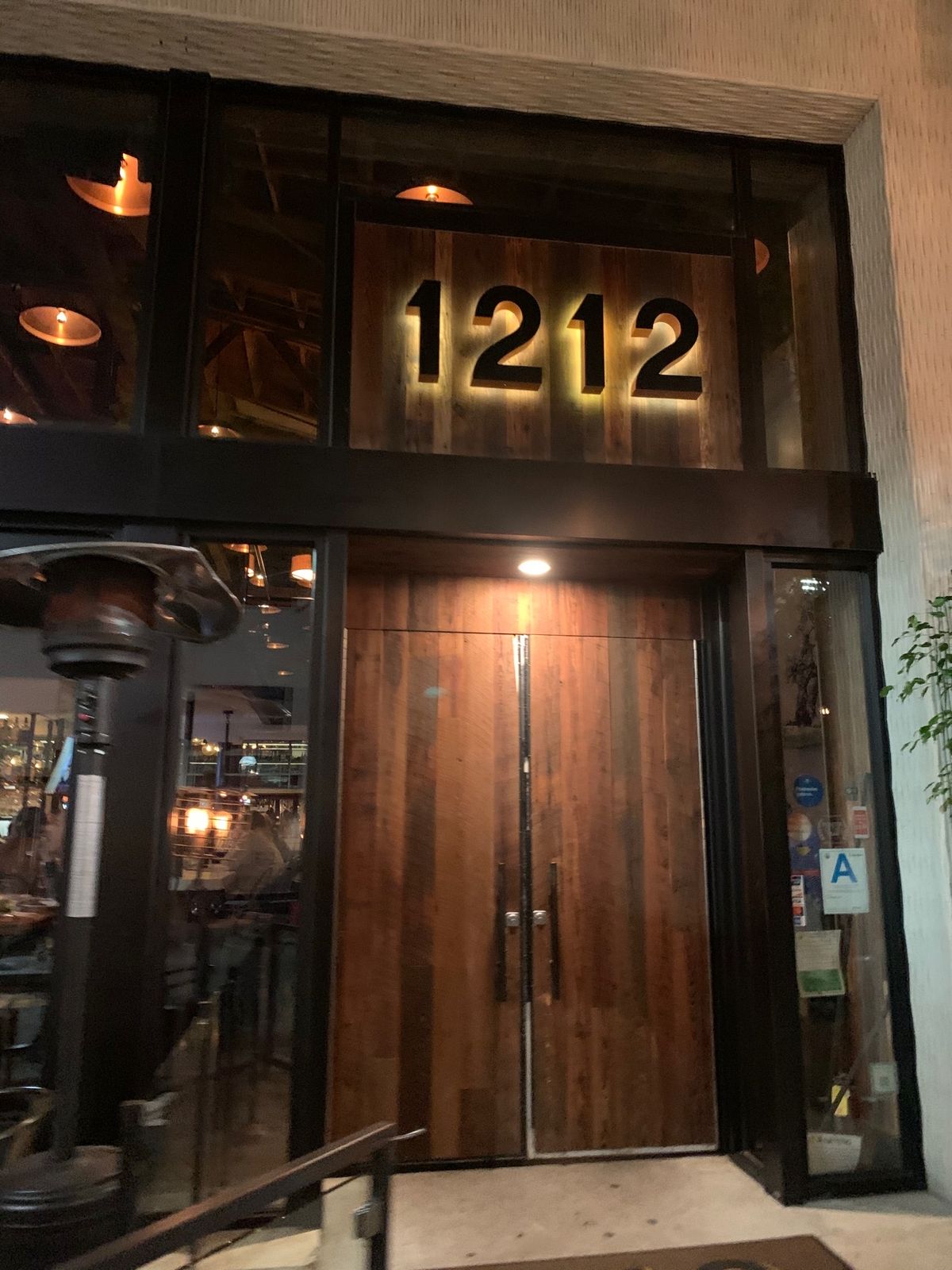 dinner at 1212Santa Monica