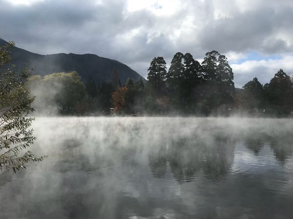 日本・大分県「湯布院・別府温泉♨︎夫婦旅行」の写真：○湯布院
金鱗湖からの湯気
豊後牛のひつ...