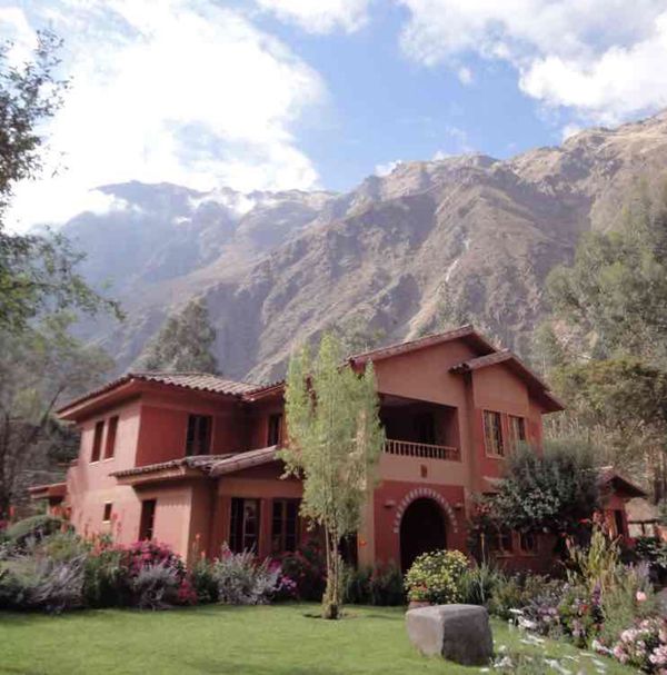 ペルー・マチュピチュ「ペルー」の写真：オリャンタイタンボのホテルに到着。お庭に...